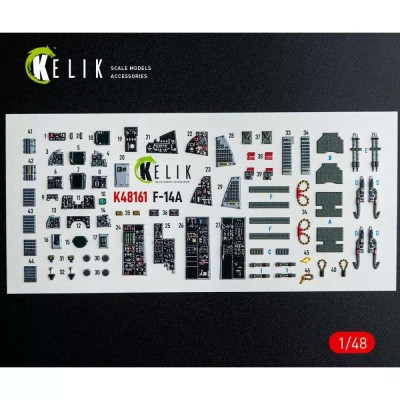 Reskit K48161 F-14A - interior 3D (GWH) 1/48