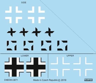 Eduard D48036 Decals 1/48 Fw 190A-8/R2 national insignia (EDU)