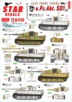 Star Decals 72-A1115 East Front Tigerss.Pz.Abt. 501 1943-44Tiger I and Befehls-Tiger I Mid production 1/72