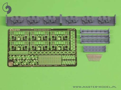 Master SM-350-093 USN 40 mm/56 Bofors quadruple mount ver.1 / with Mk-51 director (6pcs) 1:350