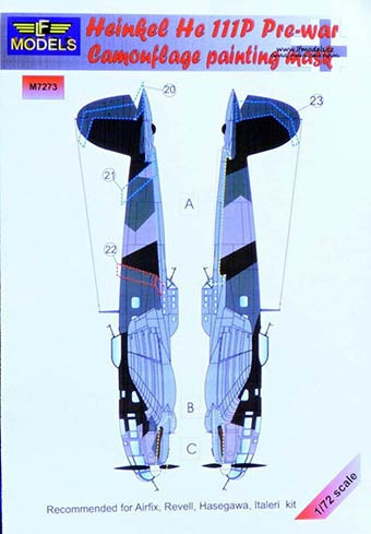 Lf Model M7273 Mask He 111P Pre-war Camouflag painting 1/72