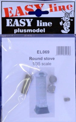 Plusmodel EL069 Round stove (resin set) EASY LINE 1/35