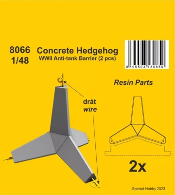 CMK 8066 Concrete Hedgehog Anti-tank Barrier (2 pcs.) 1/48