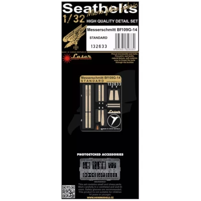 HGW 132633 Seatbelts Messerschmitt Bf109G-14 (laser) 1/32