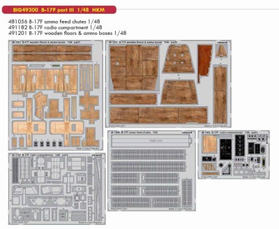 Eduard BIG49300 B-17F part III (HKM) 1/48