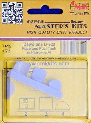 CMK 7415 Dewoitine D-520 Fuselage Fuel Tank (HAS) 1/72
