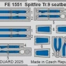 Eduard FE1551 Spitfire Tr.9 seatbelts STEEL (AIRF) 1/48