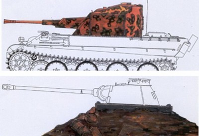 TP Model T-7292 Conv.Set Panther Turm3.7 Zwilling 1/72