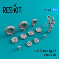 Reskit RS72-0224 J-35 Draken Type 2 wheels (REV/HAS) 1/72