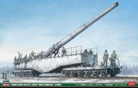Hasegawa 30070 Немецкая железнодорожная пушка K5(E) LEOPOLD в зимнем комуфляже, Ленинград 1942-1943 гг. (В комплект входят 24 фигурки) (Limited Edition) 1/72