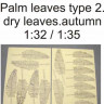 Dan Models 35220 пальмовые листья желтые, сухие набор №2 1/35