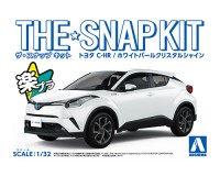 Aoshima 56349 Toyota C-HR(White Pearl Crystal Shine), SNAP KIT (сборка без клея) 1/32