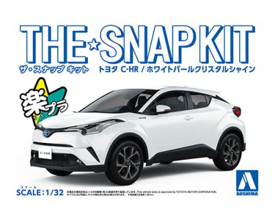 Aoshima 56349 Toyota C-HR(White Pearl Crystal Shine), SNAP KIT (сборка без клея) 1/32