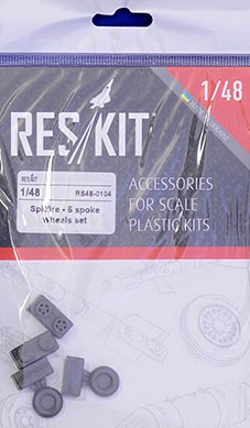 Reskit RS48-0104 Spitfire 5-spoke wheels set (EDU,ICM,TAM,REV) 1/48