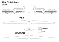 Miniwing Plastic MINI312 Northrop-Grumman RQ-4B GLOBAL HAWK NASA 1/144