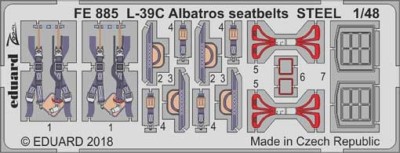 Eduard FE885 L-39C Albatros seatbelts STEEL 1/48