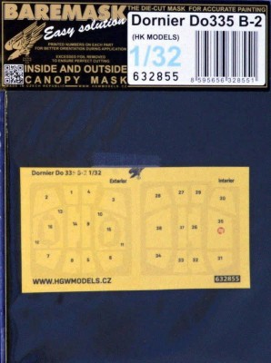 HGW 632855 Mask Dornier Do 335B-2 (HK MODELS) 1/32