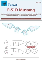 Peewit M72353 Canopy mask P-51D Mustang (KP) 1/72