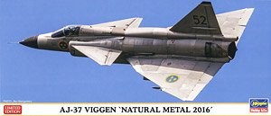 Hasegawa 02232 AJ-37 Viggen &quot;Natural Metal 2016&quot; 1/72