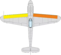 Eduard CX676 Mask Bf 109G wings leading edge wavy lines 1/72