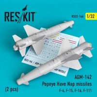 Reskit RS32-0146 AGM-142 Popeye Have Nap missiles (2 pcs.) 1/32
