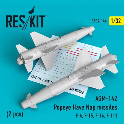 Reskit RS32-0146 AGM-142 Popeye Have Nap missiles (2 pcs.) 1/32