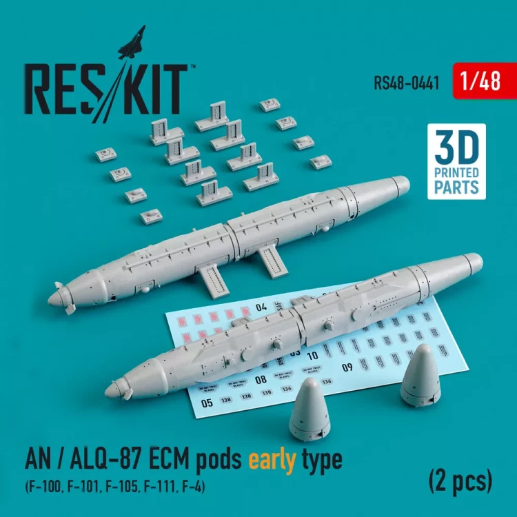 Reskit 48441 AN / ALQ-87 ECM pods early type - 2 pcs. 1/48