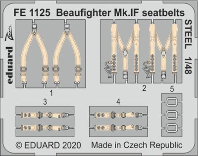 Eduard FE1125 1/48 Beaufighter Mk.IF seatbelts STEEL (REV)