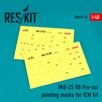 Reskit RSM48-0016 MiG-25 RB Pre-cut painting masks for ICM kit Icm 1/48