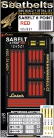 HGW 124521 Seatbelts Sabelt 6 point RED (laser) 1/24
