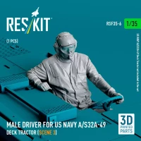 Reskit F35006 Male driver US NAVY A/S32A-49 Deck Tractor 3 1/35