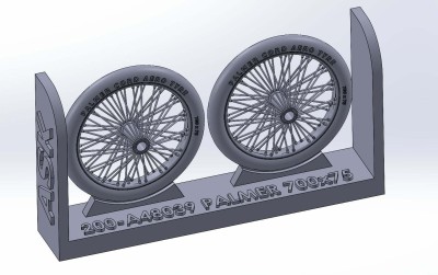 Art Scale 200-A48039 Palmer 700 x 85 spoked wheels, UK WWI, for Sopwith Camel, Sopwith Pup, Sopwitch Snipe 1/48