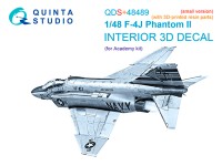 Quinta studio QDS+48489 F-4J Phantom II (Academy) (малая версия) 3D Декаль интерьера 1/48