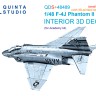 Quinta studio QDS+48489 F-4J Phantom II (Academy) (малая версия) 3D Декаль интерьера 1/48