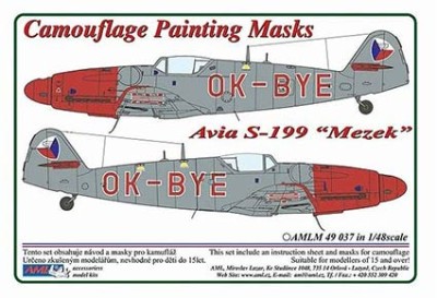 AML AMLM49037 Маска камуфляж Avia S-199 'Mezek' OK-BYE 1/48