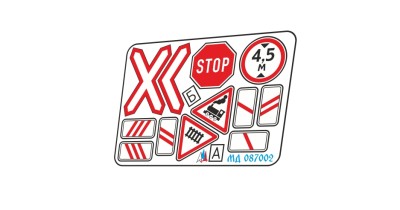 Микродизайн 087002 Знаки &quot;Железнодорожный переезд&quot; цветные 1/87