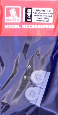 Brengun BRL48118 F4U Corsair Late Ribb.Thread late '50s wheels 1/48
