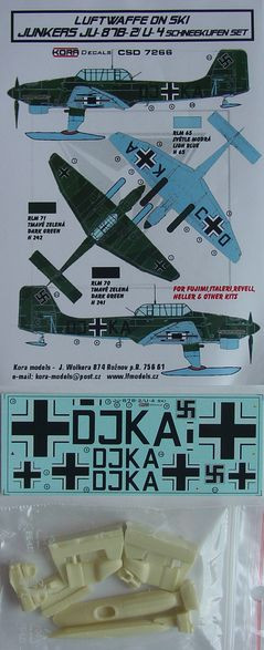 Kora Model CSD7266 Ju-87B-2/U-4 Ski - Conversion set & decal 1/72