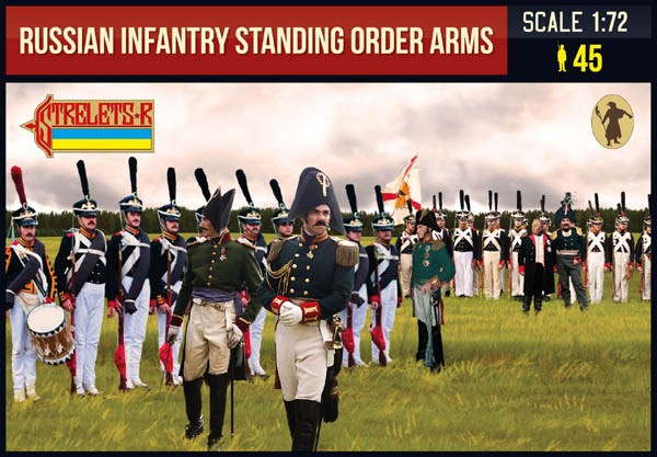 Strelets STR21772 Russian Infantry Standing Order Arms Napoleonic 1/72