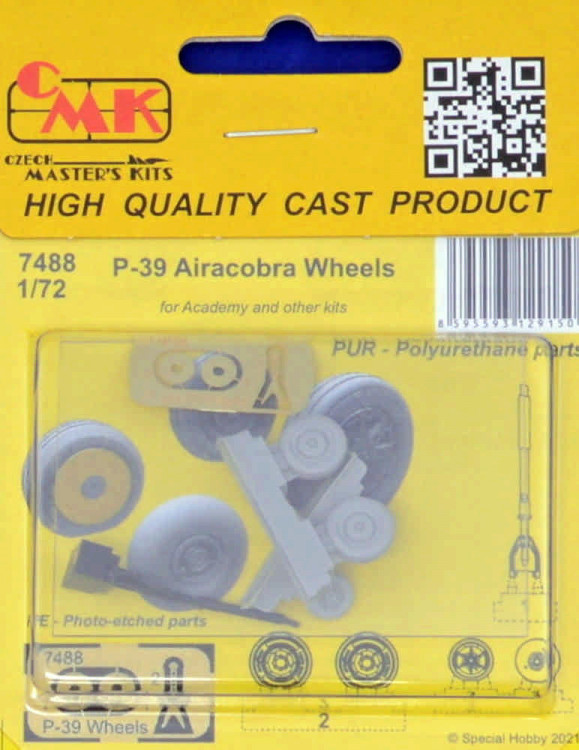 Cmk SP7488 P-39 Airacobra Wheels (ACAD) 1/72