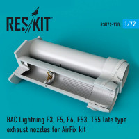 Reskit RSU72-0170 BAC Lightning F3, F5, F6, F53, T55 exhaust nozzles late type for Airfix kit AirFix 1/72