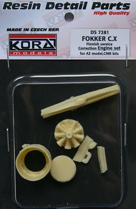 Kora Model DS7281 Fokker C.X Finnish service Engine Set (CMR) 1/72