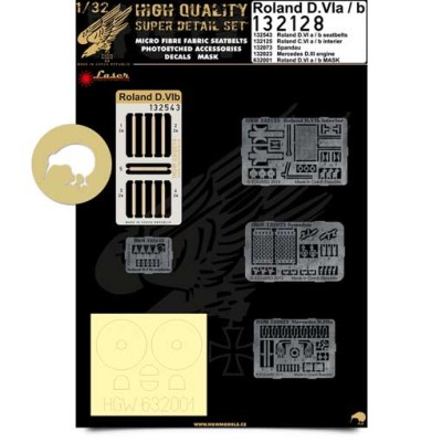 HGW 132128 Roland D.VIa/b SUPER DETAIL SET (WNW) 1/32