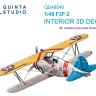 Quinta Studio QD48540 F3F-2 (Academy/Accurate Miniatures) 3D Декаль интерьера кабины 1/48