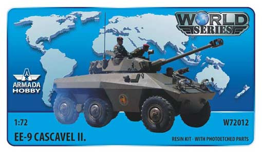 Armada Hobby W72012 Brazilian 6x6 Armoured Car EE-9 Cascavel II.Resin kit w. PE set 1/72