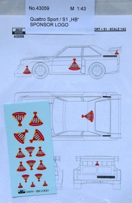 Reji Model 43059 Audi Quattro Sport S1 - HB sponsor logo 1/43