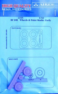 Aires 2245 Bf 108 wheels &amp; paint masks - early (EDU) 1/32