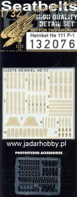HGW 132076 Heinkel He 111 P-1. Seatbelts. 1/32
