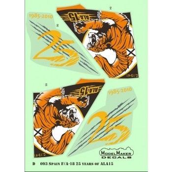 Model Maker Decals D48093 Spain F-18 25 years Ala 15 1/48