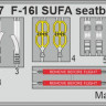 Eduard FE1157 F-16I SUFA seatbelts STEEL (KIN) 1:48
